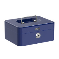 ราคา Deli กล่องเก็บเงินแบบพกพา รุ่น ET503 สีน้ำเงิน (YB21511)