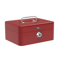 ราคา Deli กล่องเก็บเงินแบบพกพา รุ่น ET501 สีแดง (YB21510)