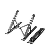 ราคา DELI แท่นวางโน๊ตบุ๊คพกพา ปรับระดับได้ 6 ระดับ สีดำ (YB97639)