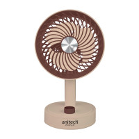 ราคา ANITECH พัดลม USB รุ่น SMF04-BR สี Brown Tactile ขนาด 4.5 นิ้ว (0A00287)