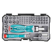 ราคา Total ชุดไขควงอเนกประสงค์ 55 ชิ้นชุด รุ่น TACSD30556 ( 55 pcs Screwdriver Bit Set ) (YA25727)