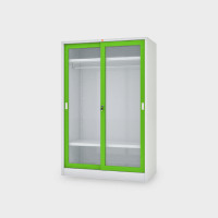 ราคา LUCKYWORLD ตู้เสื้อผ้าบานเลื่อนชั้นเต็ม กระจกใส รุ่น WSG-119C สีเขียว (Y099691)