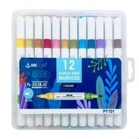ราคา SEIKAI ชุดปากกา ACRYLIC INKLAB 12 สี 2 IN 1 สำหรับพื้นผิวต่างๆ (YA68130)