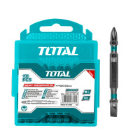 ราคา Total ดอกไขควง ปากแบน + ปากแฉก รุ่น TACIM16HL133 (แพ็คละ 10 อัน) ( Screwdriver Bits ) (YA25672)