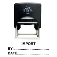ราคา SANDKING ตรายางหมึกในตัว ข้อความ IMPORT BY:DATE สีดำ ขนาด 58x22 มม. (YC06587)