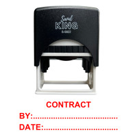 ราคา SANDKING ตรายางหมึกในตัว ข้อความ CONTRACT BY:DATE ขนาด 58x22 มม. สีน้ำเงิน (YC06761)