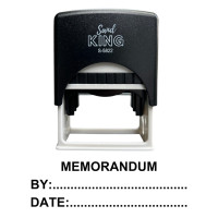 ราคา SANDKING ตรายางหมึกในตัว ข้อความ MEMORANDUM BY:DATE ขนาด 58x22 มม. (YC06773)