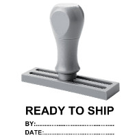 ราคา SANDKING ตรายางด้ามจับ ข้อความ READY TO SHIP BY:DATE ขนาด 70x25 มม. สีดำ (YC07758)