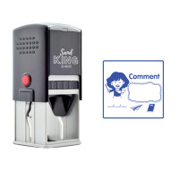 ราคา SANDKING ตรายางหมึกในตัว ข้อความ COMMENT แซนด์คิง ขนาด 40x40 มม. สีน้ำเงิน (YC07787)