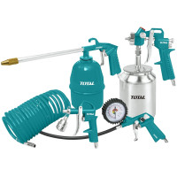 ราคา TOTAL ชุดอุปกรณ์งานลม 5 ชิ้น รุ่น TATK051-3 ( สายลม + กาพ่นโซล่า + กาพ่นสี + ปืนเป่าลม + หัวเติมลม ) ( 5 Pcs Air Tools Set ) (Y052087)