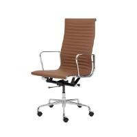 ราคา MODERNFORM เก้าอี้ผู้บริหาร รุ่น POCKET พนักพิงสูง โครงอลูมิเนียม หนังแท้ สีน้ำตาล (YC02437)