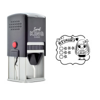 ราคา SANDKING ตรายางหมึกในตัว ข้อความ ตรวจแล้ว สีดำ ขนาด 40×40 มม. (YC07151)