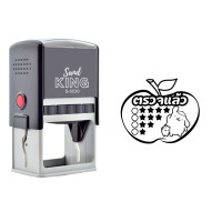 ราคา SANDKING ตรายางหมึกในตัว ข้อความ ตรวจแล้ว สีดำ ขนาด 40×40 มม. (YC07155)