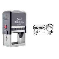 ราคา SANDKING ตรายางหมึกในตัว ข้อความ ตรวจแล้ว สีดำ ขนาด 50×30 มม. (YC07420)