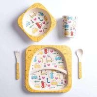 ราคา ชุดจานเด็ก เซต5ชิ้น จานข้าวเด็ก เหมาะสำหรับเด็ก THAI SUN SPORT MK0018 (YA16436)