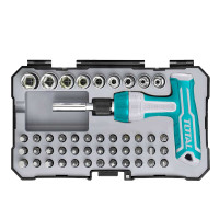 ราคา Total ชุดไขควง ด้ามตัวที พร้อมดอกไขควง 47 ชิ้นชุด รุ่น TACSD30476 ( 47 Pcs T-Handle Wrench Screwdriver Set ) (YA25723)