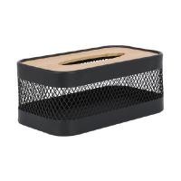 ราคา INDEX LIVING MALL กล่องทิชชู่พร้อมฝาไม้ รุ่นอเล็กซ่า - สีดำ/ธรรมชาติ (YA30168)