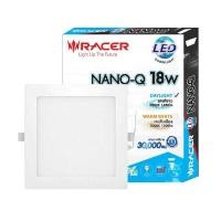 ราคา โคมดาวน์ไลท์หน้าเหลี่ยม 6 นิ้ว LED 18W Daylight RACER รุ่น NANO-Q 18W DL65 สีขาว (Y039447)