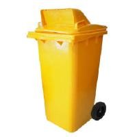 ราคา ถังขยะสูงมีล้อฝาสูง 1 ช่อง 120 ลิตร เหลือง (0002421)