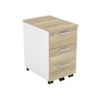 ราคา ตู้เอกสารล้อเลื่อน 3 ลิ้นชักพร้อมถาดพลาสติก รุ่นแอลบา ขนาด 40 X 50 X 70 ซม. - สีชิโม แอช/ขาว (YA01446)