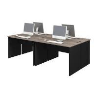 ราคา ชุดโต๊ะทำงานขาไม้ 4 ที่นั่ง INDEX LIVING MALL รุ่นแอคทีฟ ขนาด 240 ซม. - สีแนทเชอรัลโอ๊ค/ดำ (YA05242)