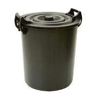 ราคา ถังน้ำพร้อมฝา 94 ลิตร (25GL) KASSA HOME รุ่น NO.26 ขนาด 52.5 x 54.5 x 66.5 ซม. สีดำ (Y027256)