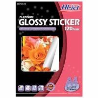 ราคา HI-JET สติกเกอร์อิงค์เจ็ทผิวมันเงา 120 แกรม รุ่น NSP124-10 แพ็ค 10 แผ่น (5091070)