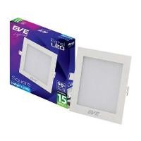 ราคา โคมดาวน์ไลท์หน้าเหลี่ยม 6 นิ้ว LED 15W Daylight EVE LIGHTING รุ่น SQ Panel Light 15W DL สีขาว (Y039449)