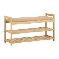 ราคา INDEX LIVING MALL ชั้นรองเท้า 2 ชั้น พร้อมที่นั่ง รุ่นโอนิซึกะ สีธรรมชาติ ขนาด 90x30x50 ซม. (YA28980)