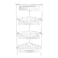 ราคา KASSA HOME ชั้นวางพลาสติกอเนกประสงค์ 4 ชั้น แบบเข้ามุม รุ่น API-10302-4 สีขาว (YC05999)