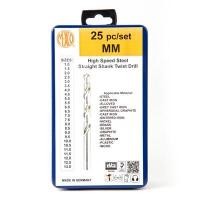 ราคา ดอกสว่านเจาะเหล็กไฮสปีด (25ตัว/ชุด) เม็กโก้ 40010125 (9002142)