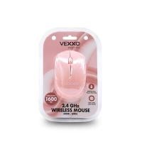 ราคา VEXXO เม้าส์ไร้สาย 2.4GHz ชมพู ความละเอียด 1200/1600 dpi (4095320)