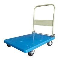 ราคา GIANT KINGKONG รถเข็นท้องแบนพื้นพลาสติก 4 ล้อด้ามจับพับเก็บได้ รุ่น TT7300CA สีฟ้า ขนาด 300 กก. (YA39527)