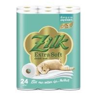 ราคา ZILK กระดาษชำระเอ็กซ์ตร้าซอฟท์ หนา 3 ชั้น (แพ็ค 24 ม้วน) (0003948)
