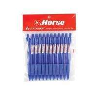 ราคา HORSE ปากกาลูกลื่น รุ่น H-1600 หมึกสีน้ำเงิน ขนาด 0.7 มม. (แพ็ค 12 ด้าม) (1093810)