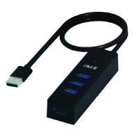 ราคา OKER ยูเอสบีฮับ USB-A 3.0 4in1 รุ่น H439 สีดำ (4096483)