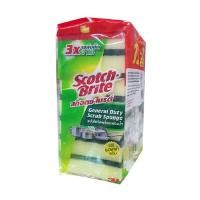 ราคา SCOTCH-BRITE แผ่นใยขัดพร้อมฟองน้ำ ขนาด 3x4 นิ้ว แพ็ค 12+2 ชิ้น (0099795)