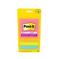 ราคา POST-IT ซูเปอร์สติกกี้โน้ตมีเส้น รุ่น 4421-4SSMIA คละสี ขนาด 4x4 นิ้ว (แพ็ค 4 เล่ม) (5096316)