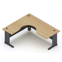 ราคา CENTURY โต๊ะทำงานไม้ขาเหล็กรูปตัวแอลต่อซ้าย รุ่น L1816-L สีเชอร์รี่-ดำ ขนาด 1.8 เมตร (YA22747)