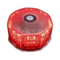 ราคา TRAFFICHAI ไฟหมุน LED 8 เหลี่ยม 15x6.5 ซม. ฐานแม่เหล็ก ปรับได้ 7 จังหวะ สีแดง (YA23289)