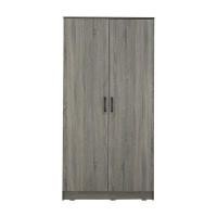 ราคา INDEX LIVING MALL ตู้เสื้อผ้า 2 บาน รุ่นเฟส ขนาด 90 ซม สี GREY OAK (YC87272)