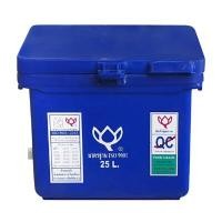 ราคา ดอกบัว ตู้แช่ขาเตี้ยมีบานพับพร้อมมือจับ รุ่น LF-25 สีน้ำเงิน ขนาด 25 ลิตร 37.5 x 44.5 x 38 ซม. (YA39199)