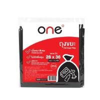 ราคา ONE ถุงขยะดำแบบหนา ขนาด 28x36 นิ้ว แพ็ค 18 ใบ (0098680)