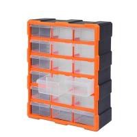 ราคา CB0506 ตู้ใส่กล่องอะไหล่พลาสติก ลิ้นชักใส 18 ช่อง (Y002445)