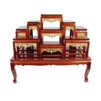 ราคา KASSA โต๊ะหมู่บูชา 9 หน้า 6 นิ้ว รุ่น กระจังทอง สีธรรมชาติ (YB02138)