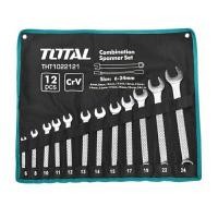 ราคา TOTAL ประแจแหวนข้างปากตาย 12 ตัวชุด ขนาด 6-24 มิล รุ่น THT1022121 ( Combination Wrench ) (Y052223)