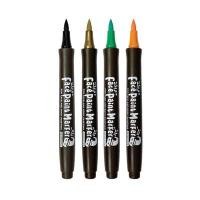 ราคา ARTLINE ปากกาเพ้นท์หน้าและร่างกาย หัวพู่กัน ชุด 4 ด้าม (ทอง,ดำ,ส้ม,เขียว) (YA20443)