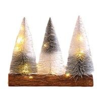 ราคา CASSA ของตกแต่งต้นคริสต์มาส สีขาว-เทา มีไฟ LED ต้นคริสต์มาสปลอม (เช็ท 3 ต้น) (YB62359)