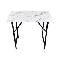 ราคา GOOD TO GO โต๊ะพับ 3 ฟุต ลายหินอ่อน สีขาว 60x90x75ซม. เคลือบ PVC (YD05118)