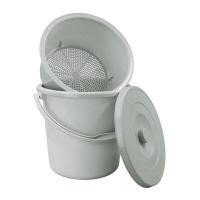 ราคา ถังแยกเศษอาหารพร้อมตะแกรงกรอง 12 ล. KEYWAY รุ่น D-12 ขนาด 31.5 x 29.5 x 27.8 ซม. สีเทา (Y027275)